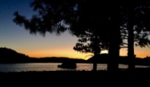 sunset at lake shastina campground